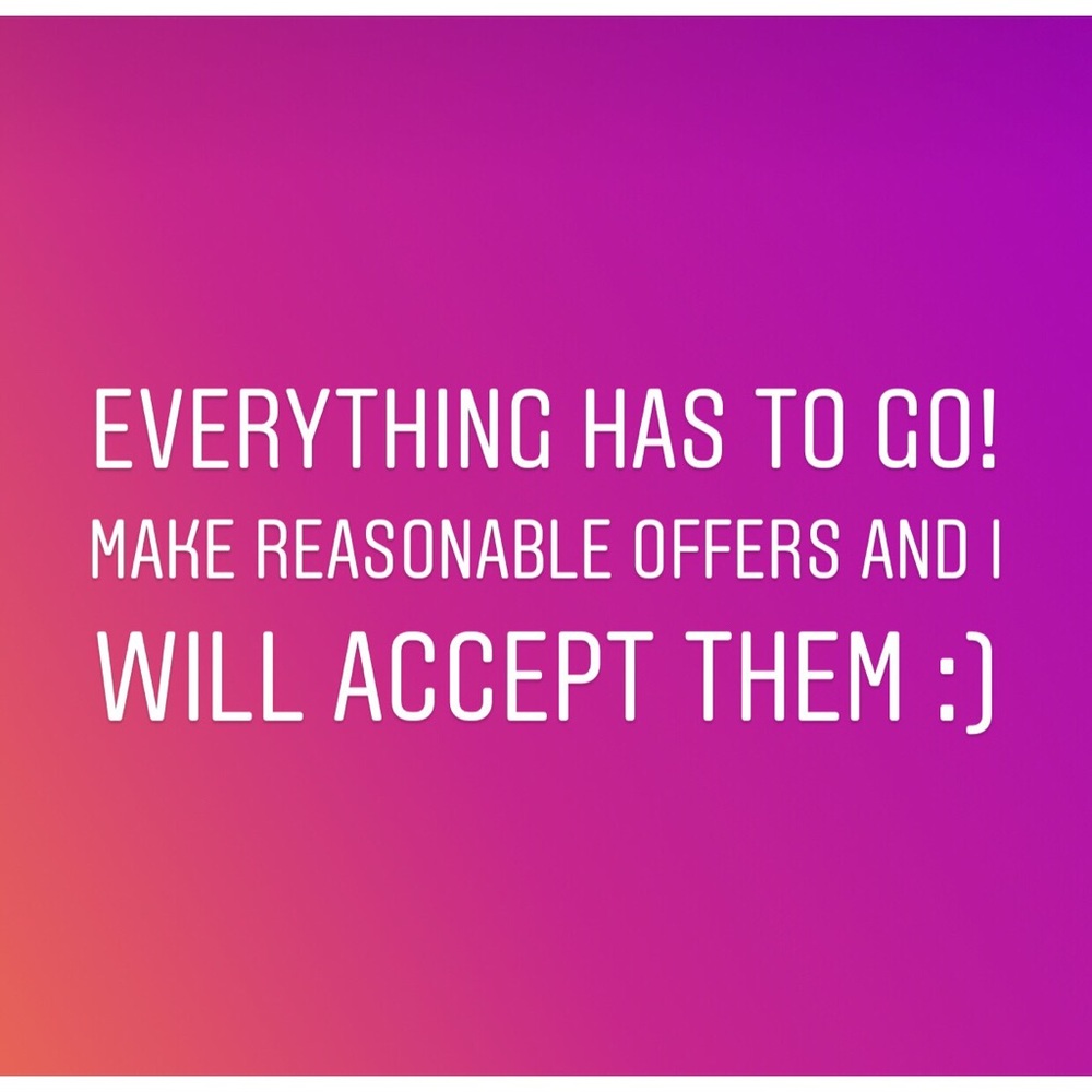 Please feel free to make offers on my items!